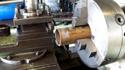 Как уменьшить диаметр стальной трубы трением
