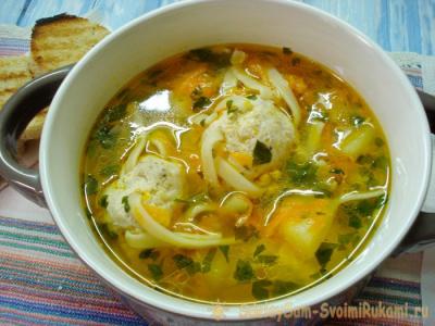 Детский суп с осьминожками