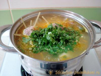 Детский суп с осьминожками