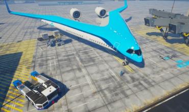 Экспериментальный самолет из Голландии перевозит пассажиров в крыльях