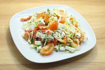 Салат с пекинской капустой и сыром «Ява»