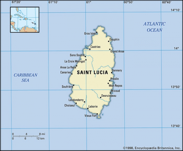 Сент-Люсия страна. Где на карте, достопримечательности
