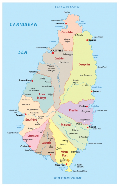 Сент-Люсия страна. Где на карте, достопримечательности